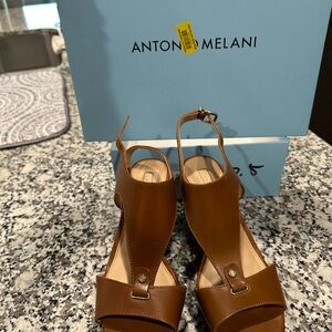 ANTONIO MELANI Tan Women's Sandals